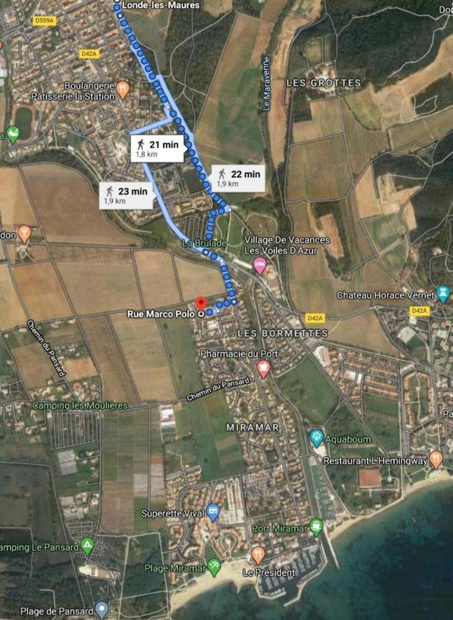Apartament Coquet Studio Avec Belle Terrasse La Londe-les-Maures Zewnętrze zdjęcie